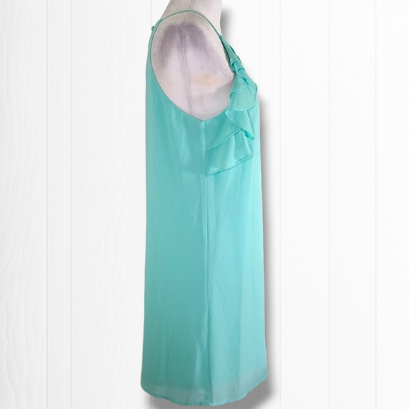 Naked Zebra Women's Mint Sheath Ruffle Halter Mini Dress Size Small - Picture 6 of 11